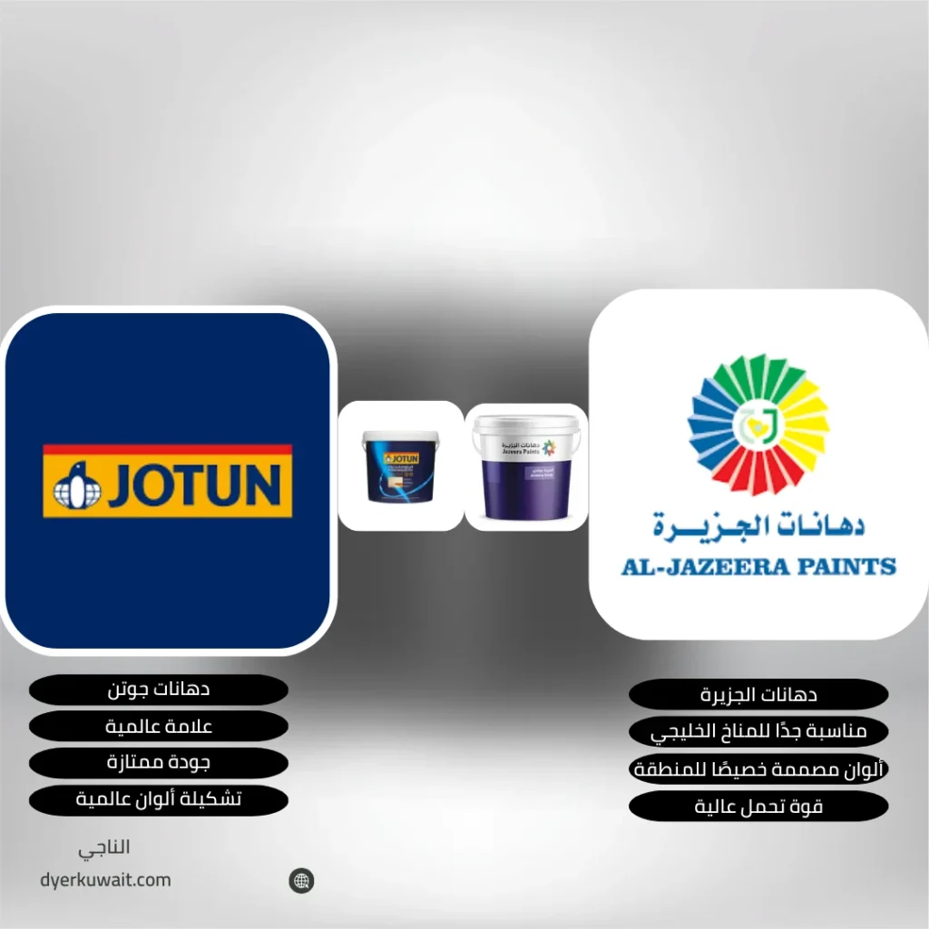 مقارنة بين دهانات الجزيره ودهانات جوتن